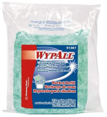 WypAll - Pre-Moistened Hand Cleaning Wipes - Refill, 12-1/4" x 10-1/2" Sheet Size, Green - Makers Industrial Supply