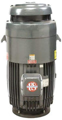 US Motors - 5 hp, TEFC Enclosure, No Thermal Protection, 3,500 RPM, 230/460 Volt, 60 Hz, Three Phase Standard Efficient Motor - Size 184 Frame, Vertical Mount, 1 Speed, Ball Bearings, 13.8/6.9 Full Load Amps, F Class Insulation, Reversible - Makers Industrial Supply