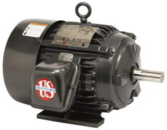 US Motors - 25 hp, TEFC Enclosure, No Thermal Protection, 1,785 RPM, 460 Volt, 60 Hz, Three Phase Premium Efficient Motor - Size 324 Frame, Rigid Mount, 2 Speed, Ball Bearings, 31 Full Load Amps, F Class Insulation, Reversible - Makers Industrial Supply