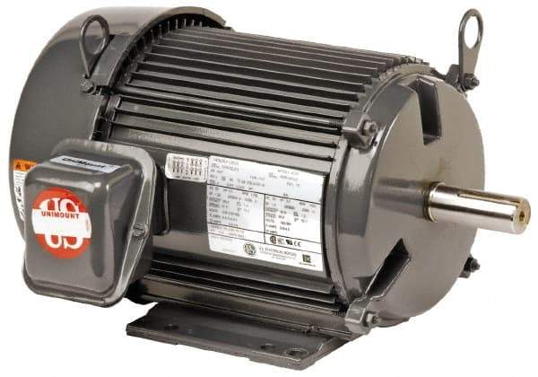 US Motors - 7-1/2 hp, TEFC Enclosure, No Thermal Protection, 1,770 RPM, 460 Volt, 60 Hz, Three Phase Premium Efficient Motor - Size 254 Frame, Rigid Mount, 2 Speed, Ball Bearings, 9.6 Full Load Amps, F Class Insulation, Reversible - Makers Industrial Supply