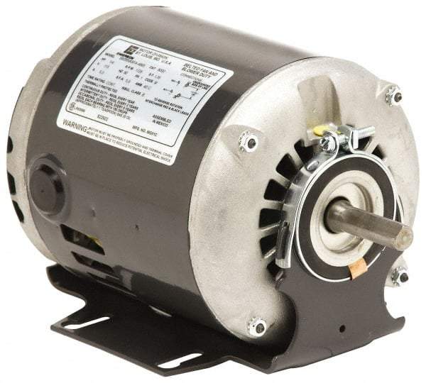 US Motors - 1/3 hp, ODP Enclosure, Auto Thermal Protection, 1,725 RPM, 115 Volt, 60 Hz, Industrial Electric AC/DC Motor - Size 56 Frame, Resilient Mount, 1 Speed, Sleeve Bearings, A Class Insulation, CW Drive End Rev - Makers Industrial Supply