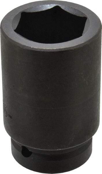 Proto - 1" Drive 1-11/16" Deep Impact Socket - 6 Points, 4" OAL - Makers Industrial Supply