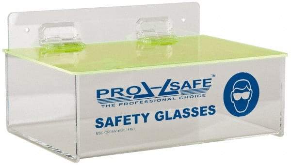 PRO-SAFE - 6 Pair Tray Style Acrylic Safety Glasses Dispenser - 9 Inch Wide x 3-1/4 Inch High x 6 Inch Deep, Table and Wall Mount - Makers Industrial Supply