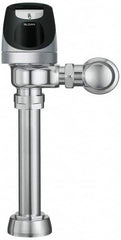 Sloan Valve Co. - 1-1/2" Spud Coupling, 1-1/2" Pipe, Closet Automatic Flush Valve - Single Flush, 1.6 Gal per Flush, Metal Cover, Powered by Solar Battery Backup - Makers Industrial Supply