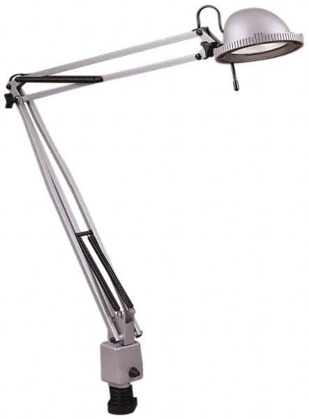 Electrix - 38 Inch, Desk Mounted, Halogen, Silver, Desk Light - 50 Watt, Nonmagnifying - Makers Industrial Supply