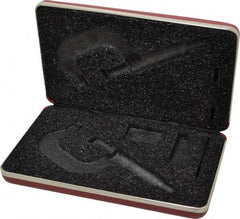 Starrett - Micrometer Case - 2" Max Measurement, Use with 2, 2A, 2M & 2MA Outside Micrometers - Makers Industrial Supply