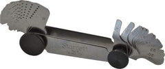 Starrett - 30 Leaf, 4 to 42 TPI Range, Steel Screw Pitch Gage - 60° Thread Angle - Makers Industrial Supply