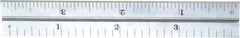 Starrett - 4 Inch Long Blade, 4R Graduation Combination Square Blade - Satin Chrome Finish, Steel, 1/64, 1/32 1/16 and 1/8 Inch Graduation - Makers Industrial Supply