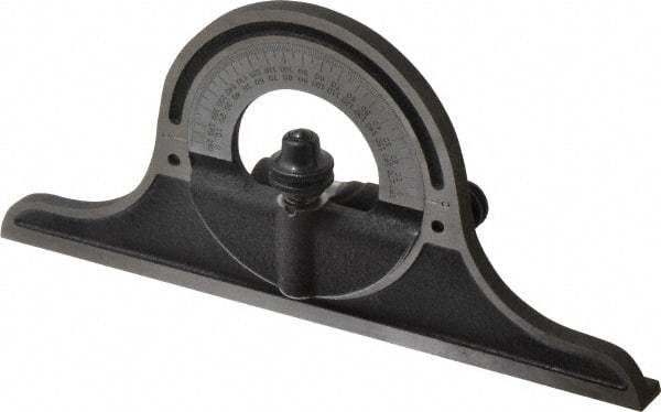 Starrett - 12 to 24 Inch Long Blade, Combination Square Protractor Head - Black Wrinkle, Chrome on Turret Coated, Cast Iron - Makers Industrial Supply