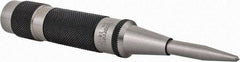 Starrett - 11/16" Automatic Center Punch - 5-1/4" OAL, Steel - Makers Industrial Supply