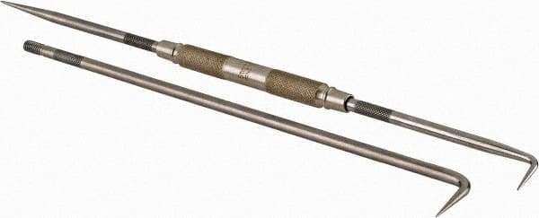 Starrett - 9" OAL Straight/Bent Scriber - Steel with Interchangeable Point - Makers Industrial Supply