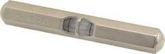 Starrett - 3-1/2 Inch Long, Horizontal, Tubular and Pocket Level - Satin Nickel-Plated, 1 Vial - Makers Industrial Supply