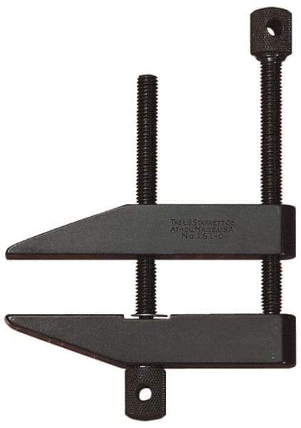 Starrett - 3/4" Max Capacity, 1-5/8" Jaw Length, Parallel Clamp - Hardened Steel, 21/32" Reach - Makers Industrial Supply