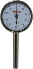 Starrett - 0.2" Range, 0-50-0 Dial Reading, 0.001" Graduation Dial Drop Indicator - 1-7/16" Dial - Makers Industrial Supply