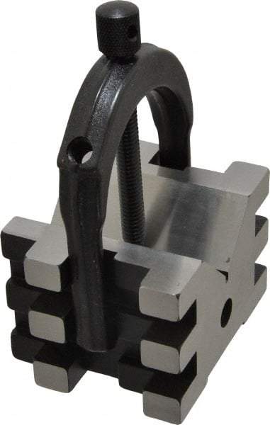 Starrett - 1-7/16 to 2" Capacity, 45 and 90° Angle, Hardened Steel V-Block - 2-1/2" Long x 3" Wide x 2" High, Sold as Individual - Makers Industrial Supply