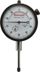 Starrett - 1" Range, 0-100 Dial Reading, 0.001" Graduation Dial Drop Indicator - 2-1/4" Dial, 0.1" Range per Revolution - Makers Industrial Supply