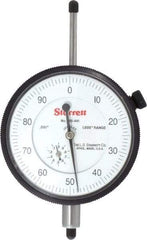 Starrett - 1" Range, 0-100 Dial Reading, 0.001" Graduation Dial Drop Indicator - 2-3/4" Dial, 0.1" Range per Revolution, Revolution Counter - Makers Industrial Supply