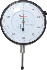 Starrett - 1" Range, 0-100 Dial Reading, 0.001" Graduation Dial Drop Indicator - 3-5/8" Dial, 0.1" Range per Revolution - Makers Industrial Supply