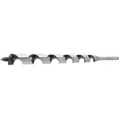 Lenox - 1-1/2", 1/2" Diam Hex Shank, 18" Overall Length with 12" Twist, Ship Auger Bit - Makers Industrial Supply