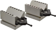 SPI - 2-1/4" Max Capacity, 90° Angle, Hardened Steel V-Block - 4" Long x 3" Wide x 3" High, Sold as Matched Pair - Makers Industrial Supply