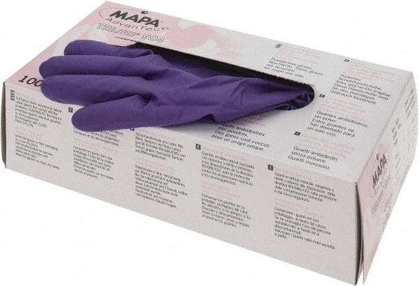 MAPA Professional - Size L, 6 mil, Medical Grade, Powder Free Natural Rubber, Nitrile, Neoprene Blend Disposable Gloves - Makers Industrial Supply