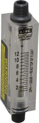 King - 1/4" FNPT Port Block Style, Inline Flowmeter - 100 Max psi, 12 GPH, Acrylic - Makers Industrial Supply