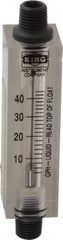 King - 1/4" FNPT Port Block Style, Inline Flowmeter - 100 Max psi, 44 GPH, Acrylic - Makers Industrial Supply