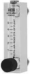 King - 1/2" F Port Block Style, Panel Mount Flowmeter - 125 Max psi, 42 SCFM, Acrylic - Makers Industrial Supply