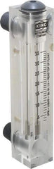 King - 1/2" M Port Block Style Panel Mount Flowmeter - 100 Max psi, 5 GPM, Acrylic - Makers Industrial Supply