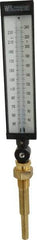 WGTC - 30 to 240°F, Industrial Thermometer with Standard Thermowell - 6 Inch Stem Length, 1-1/4 to 18 Inch Thread - Makers Industrial Supply