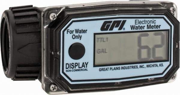 GPI - Economy Flowmeter - 300 Max psi, 3 to 30 GPM, Nylon - Makers Industrial Supply