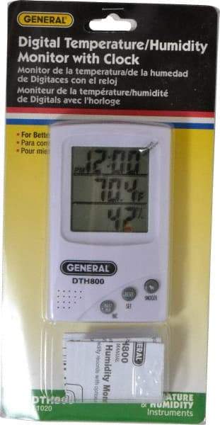 General - 5 to 122°F, 30 to 90% Humidity Range, Thermo-Hygrometer - Makers Industrial Supply