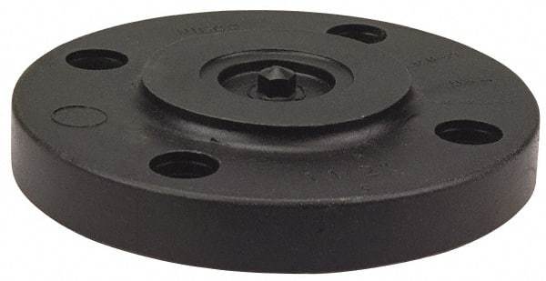 NIBCO - 6" Pipe, 11" OD, Polypropylene Blind Pipe Flange - Schedule 80, Black - Makers Industrial Supply