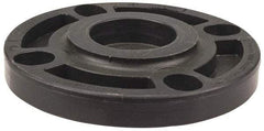 NIBCO - 6" Pipe, 11" OD, Polypropylene Blind Pipe Flange - Schedule 80, Black - Makers Industrial Supply