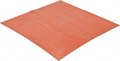 Made in USA - 12" Long, 12" Wide, 1/4" Thick, Silicone Rubber Foam Sheet - 30 Durometer, Orange-Red, -60 to 500°F, 650 psi Tensile Strength, Stock Length - Makers Industrial Supply