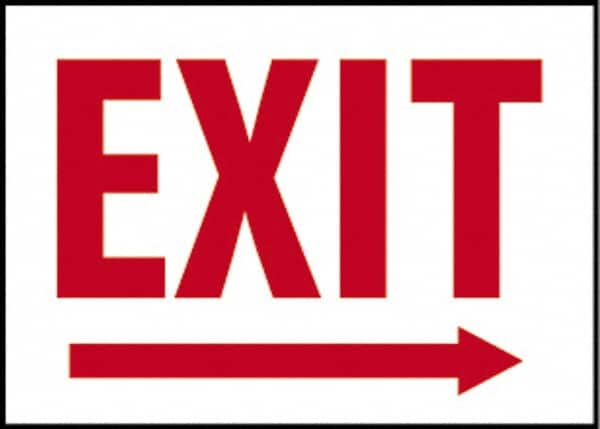 NMC - Exit, Plastic Exit Sign - 14" Wide x 10" High - Makers Industrial Supply