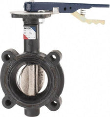 NIBCO - 3" Pipe, Lug Butterfly Valve - Lever Handle, Ductile Iron Body, Buna-N Seat, 250 WOG, Ductile Iron Disc, Stainless Steel Stem - Makers Industrial Supply