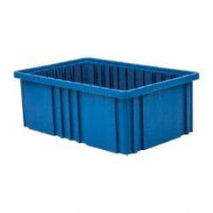 Quantum Storage - 75 Lb Load Capacity Blue Polypropylene Dividable Container - Stacking, 16-1/2" Long x 10.9" Wide x 6" High - Makers Industrial Supply