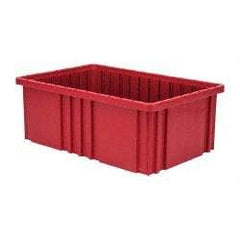 Quantum Storage - 75 Lb Load Capacity Red Polypropylene Dividable Container - Stacking, 16-1/2" Long x 10.9" Wide x 6" High - Makers Industrial Supply