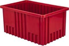 Quantum Storage - 75 Lb Load Capacity Red Polypropylene Dividable Container - Stacking, 16-1/2" Long x 10.9" Wide x 8" High - Makers Industrial Supply