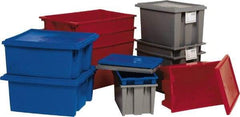 Quantum Storage - 75 Lb Load Capacity Red Polyethylene Tote Container - Stacking, Nesting, 19-1/2" Long x 15-1/2" Wide x 10" High - Makers Industrial Supply