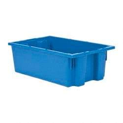 Quantum Storage - 75 Lb Load Capacity Blue Polyethylene Tote Container - Stacking, Nesting, 18" Long x 11" Wide x 6" High - Makers Industrial Supply