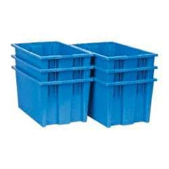 Quantum Storage - 75 Lb Load Capacity Blue Polyethylene Tote Container - Stacking, Nesting, 18" Long x 11" Wide x 9" High - Makers Industrial Supply