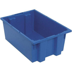 Quantum Storage - 75 Lb Load Capacity Blue Polyethylene Tote Container - Stacking, Nesting, 19-1/2" Long x 13-1/2" Wide x 8" High - Makers Industrial Supply