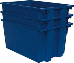 Quantum Storage - 100 Lb Load Capacity Blue Polyethylene Tote Container - Stacking, Nesting, 23-1/2" Long x 15-1/2" Wide x 12" High - Makers Industrial Supply