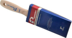 Premier Paint Roller - 2" Flat Synthetic Varnish Brush - 2-3/4" Bristle Length, 7" Wood Handle - Makers Industrial Supply