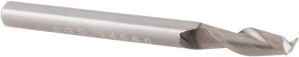 SGS - 1", 2" LOC, 1" Shank Diam, 4-1/2" OAL, 2 Flute, Solid Carbide Square End Mill - Single End, TiB2 Finish, Spiral Flute, 35° Helix, Centercutting, Right Hand Cut, Right Hand Flute, Series 47 - Makers Industrial Supply