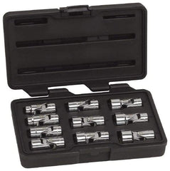 GearWrench - 10 Piece 3/8" Drive Standard Socket Set - 6 Points, 10 to 19mm, Metric Measurement Standard - Makers Industrial Supply