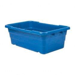 Quantum Storage - 100 Lb Load Capacity Blue Polypropylene Cross-Stack Container - Stacking, 25.1" Long x 16" Wide x 8-1/2" High - Makers Industrial Supply