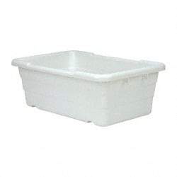 Quantum Storage - 100 Lb Load Capacity White Polypropylene Cross-Stack Container - Stacking, 25.1" Long x 16" Wide x 8-1/2" High - Makers Industrial Supply